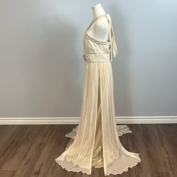 Marc Bouwer Gold Silk Evening Gown - Picture 8 of 17